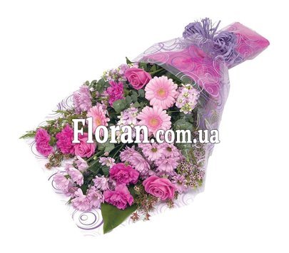 Flowers in cellophane