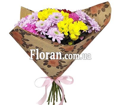 Интересный букет из цветов