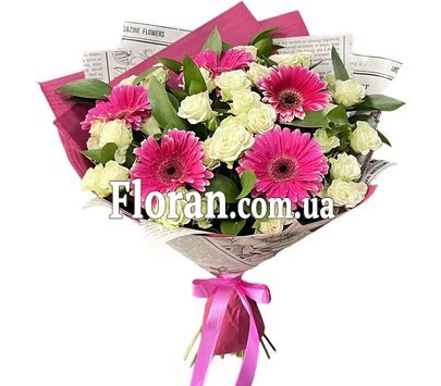 Spray roses and gerberas