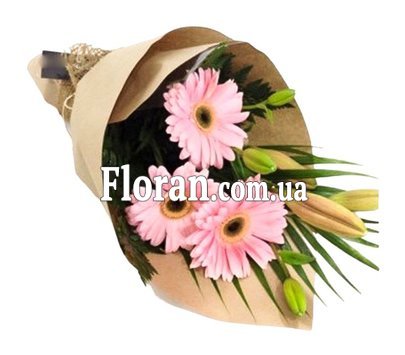 Лилия и гербера