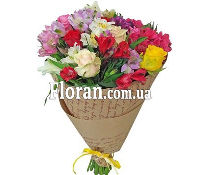 Необычный букет для женщин из цветов