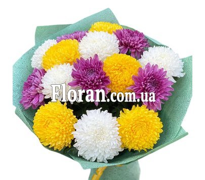 Одноголові хризантеми букет