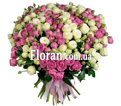 Huge bunch of peony-shaped roses