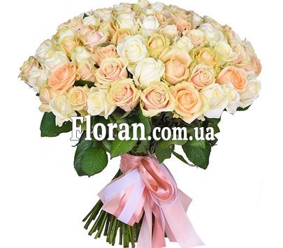 Романтичный букет из 101 розы