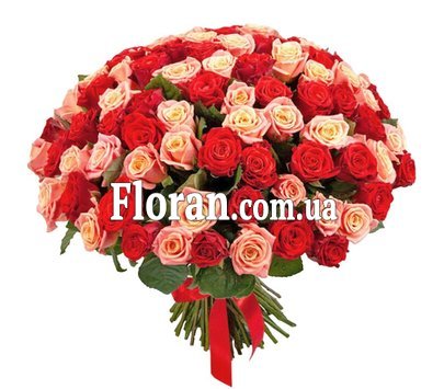 Розкішна 101 троянда