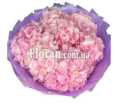 Розовые гортензии в букете