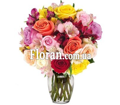 Roses and Alstroemerias