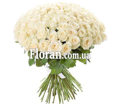 Шикарный букет белых роз