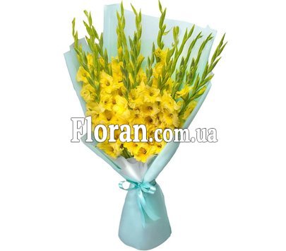 Желтые гладиолусы