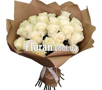 23 белых роз