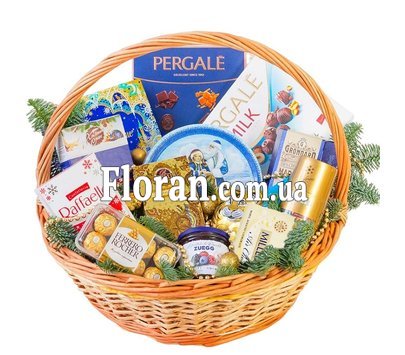 Большая новогодняя подарочная корзина