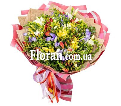 Большой букет фрезий микс