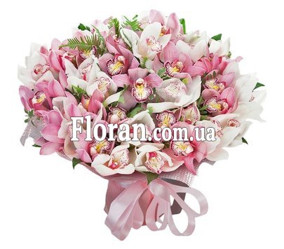 Большой букет из орхидей