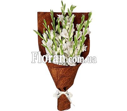 Букет білих гладіолусів