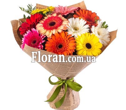 Букет гербер в крафте