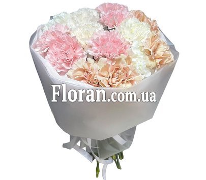 Bouquet of carnations for a girl