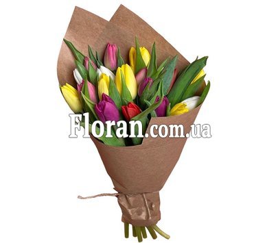 Букет из 19 тюльпанов