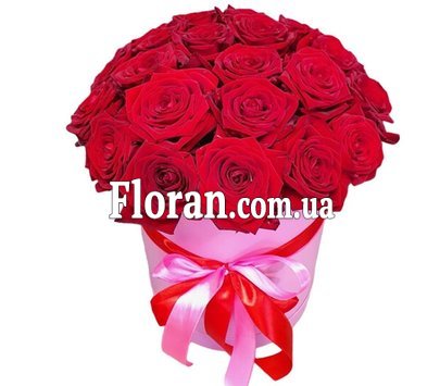 Букет із 21 троянди в коробці