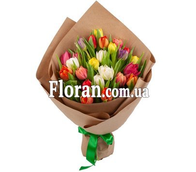 Букет из 25 тюльпанов