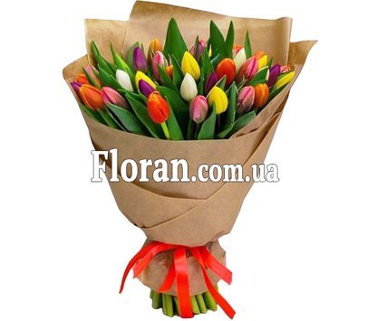 Bouquet of 45 tulips