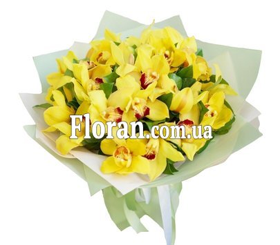 Bouquet of yellow orchids
