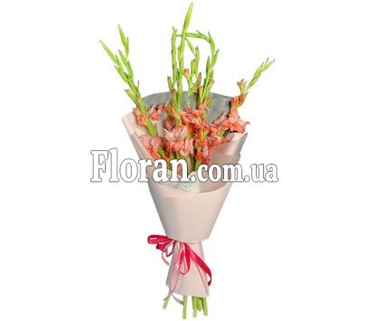 Дев'ять гладіолусів у букеті