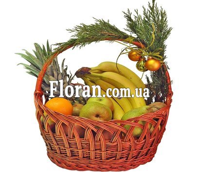 Фруктовий кошик у подарунок на Новий рік