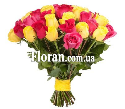 Imported roses in a bouquet