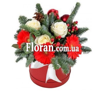 Композиція з квітів на Новий рік