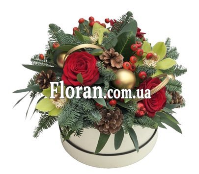 Box with composition for Christmas