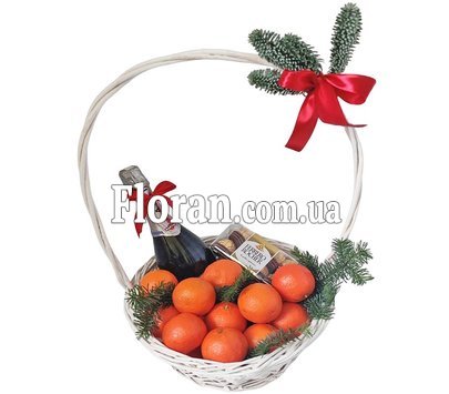Корзина с шампанским на Новый год