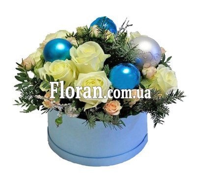 New Year's bouquet in a box