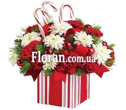 Новорічна квіткова композиція