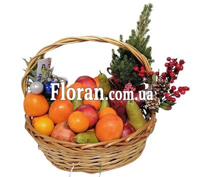 Новогодняя фруктовая корзина