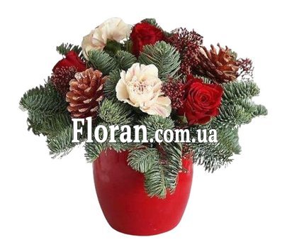 Новорічна композиція у кашпо