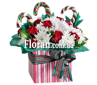 Новогодняя композиция в коробке