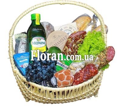 Gift for a man in a basket