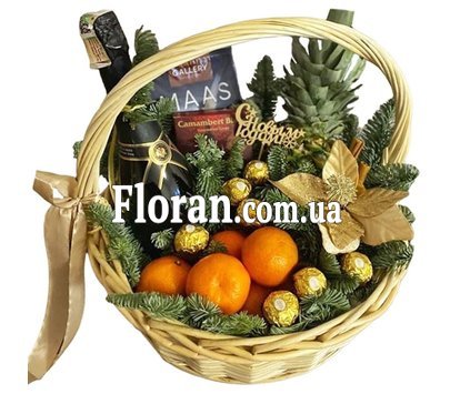 Поздравительная корзина на Рождество