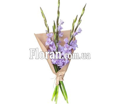 П'ять гладіолусів у букеті