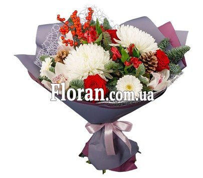 Стильний новорічний букет
