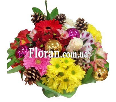 Яскравий зимовий букет