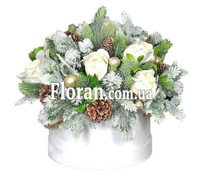 Winter composition in a box