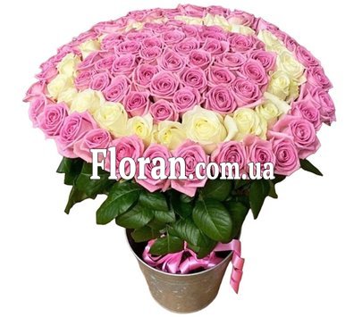 101 роза большой букет