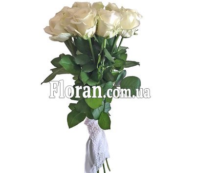 White roses 11 pieces