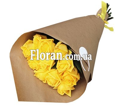 Bouquet of 11 yellow roses