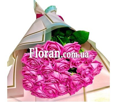 Букет 21 розовых роз