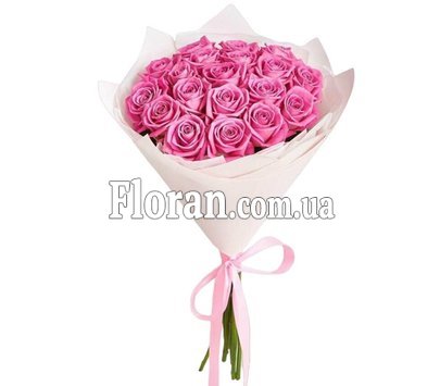 Букет из розовых роз аква