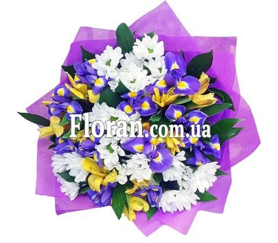 Букет микс с ирисами