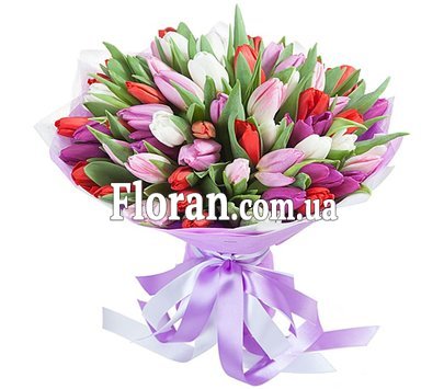 Букет різних тюльпанів