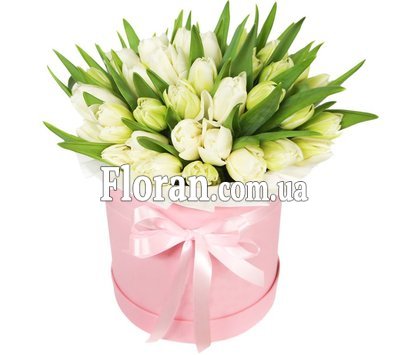 Елегентна коробка тюльпанів